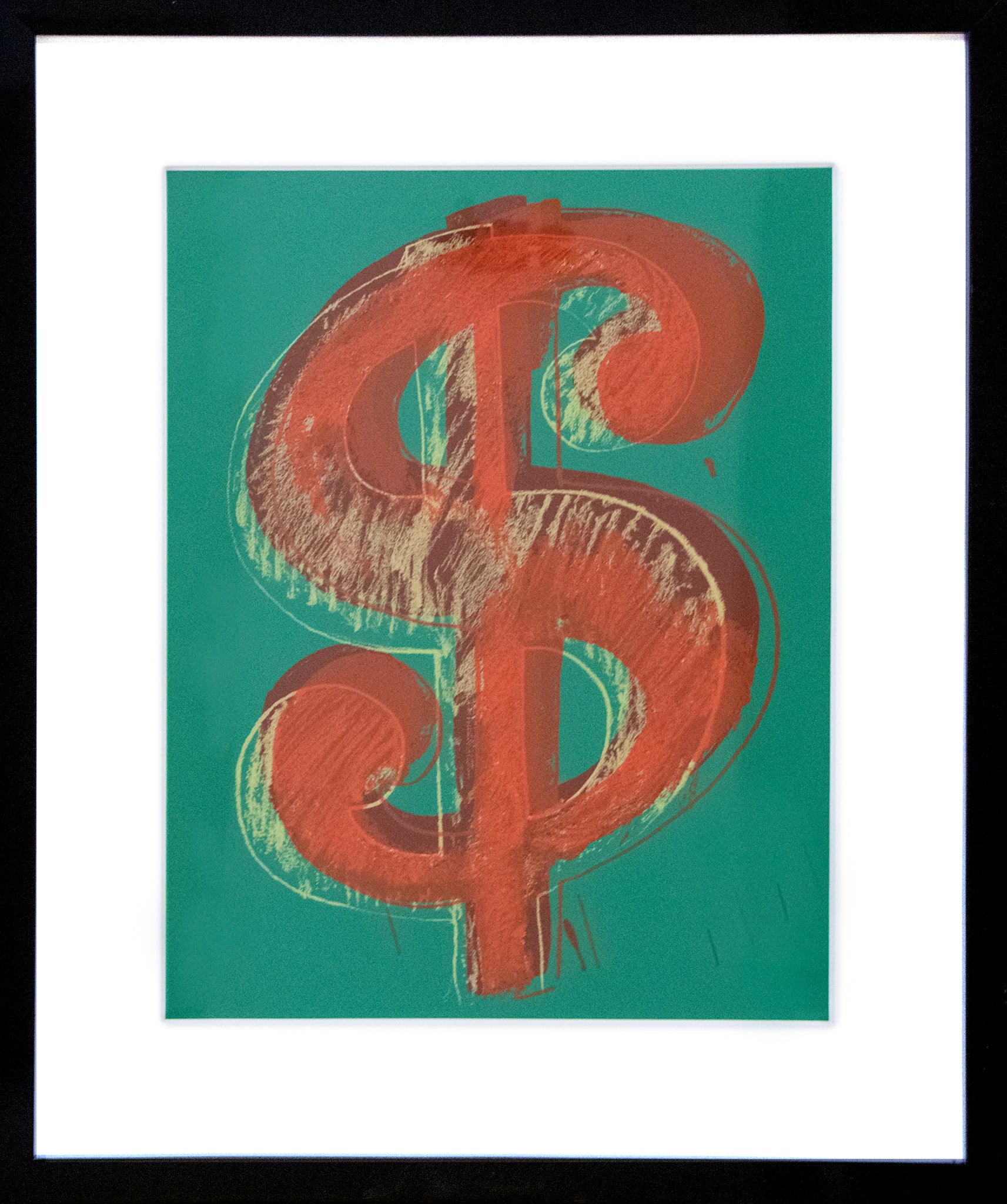 Warhol, Andy "Red Dollar Sign on Green"